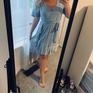 Wrap Flowy Midi Dress